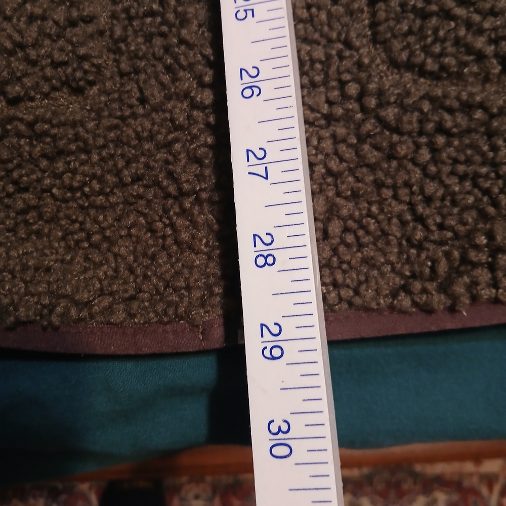 Men's Olive Green Fleece Vest - Picture 5 of 10